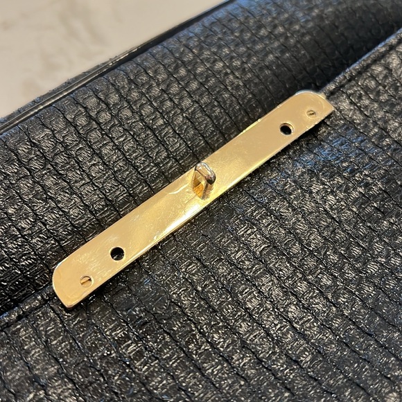 💕HP💕Stella McCartney black faux leather and gold clutch - Picture 10 of 16